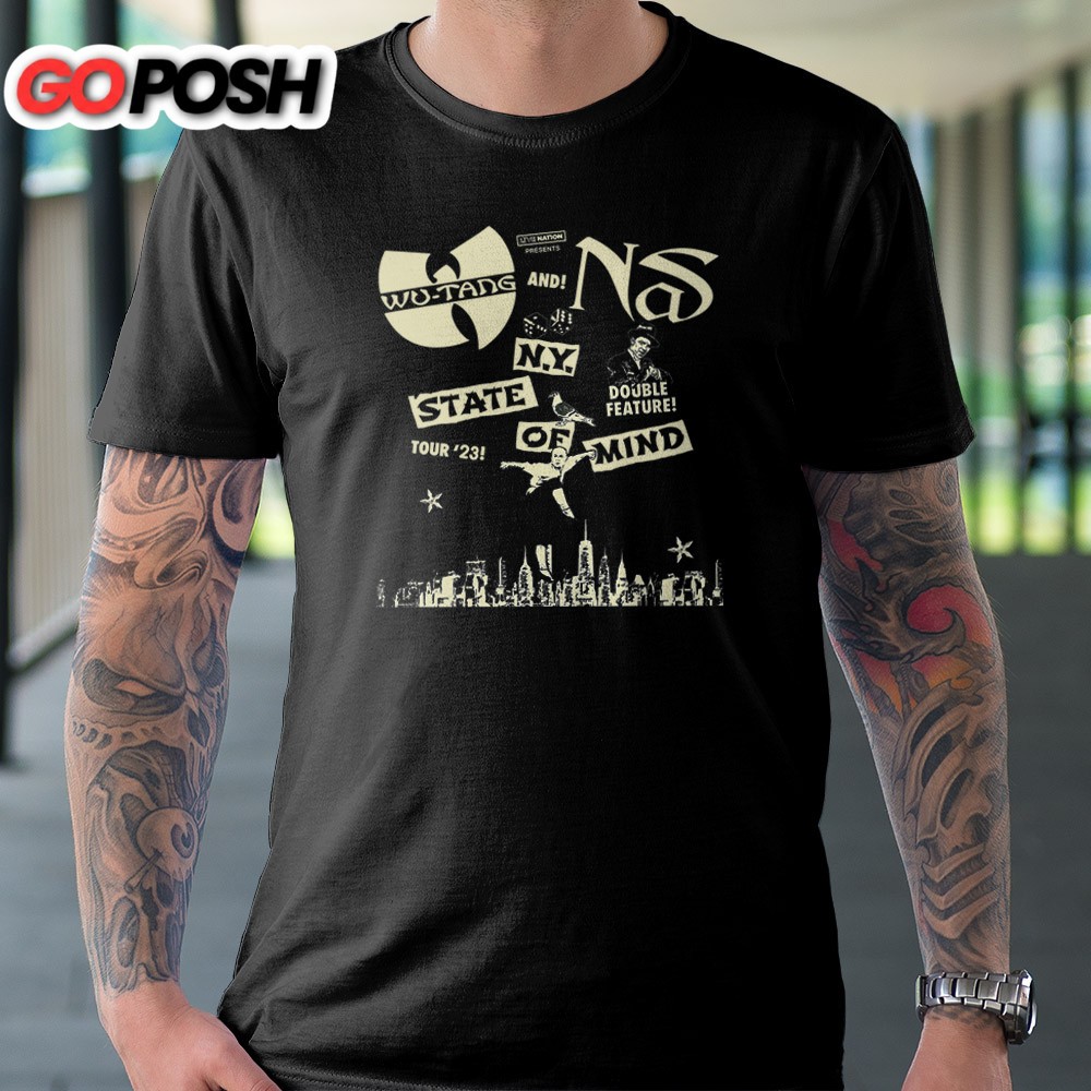 Wu-tang Clan & Nas New York State Of Mind Tour 2023 Unisex T-shirt