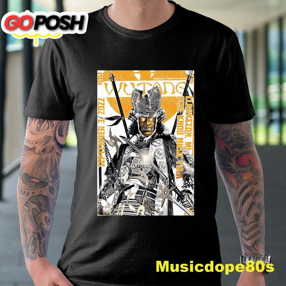 Wu-tang Clan & Nas New York State Of Mind Tour Tour 2025 Clarkston, MI Pine Knob Music Theatre Tshirt