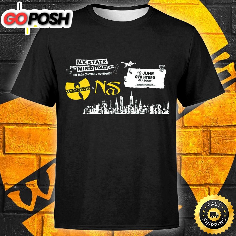 Wu-Tang Clan & Nas – NY State Of Mind Tour At The OVO Hydro, Glasgow West End Unisex Tshirt