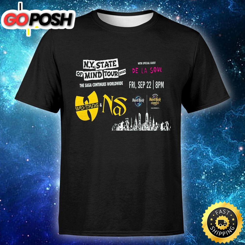 Wu-Tang Clan & Nas, Seminole Hard Rock Hotel & Casino – Hollywood, Fl, September 22 2025 Unisex Tshirt