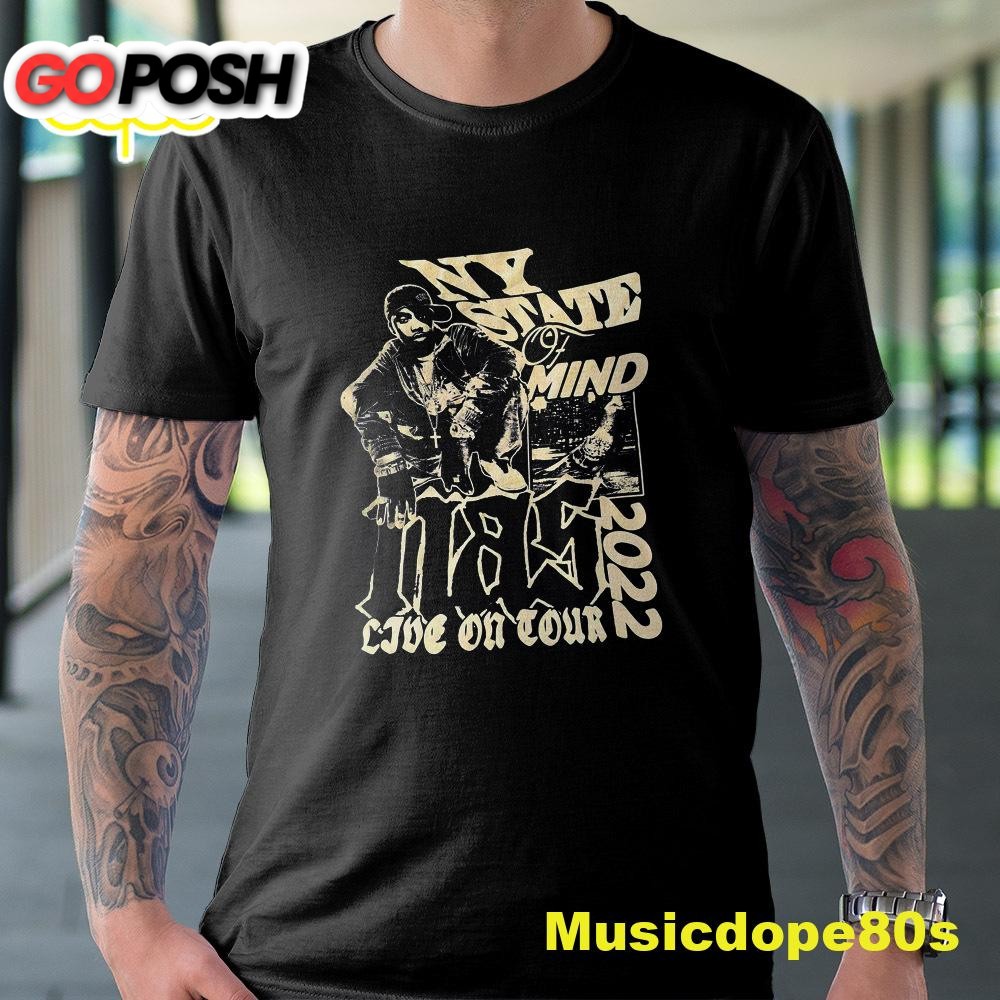 Wu-tang Clan New York State Of Mind Nas Live On Tour 2025 Tshirt