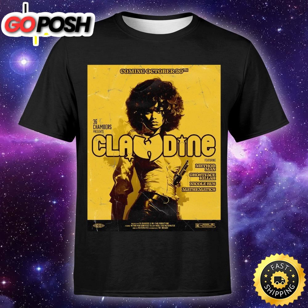 Wutang Clan Claudine Method Man, Ghostface Killah, Nicole Bus & Mathematics October 20th Shirt
