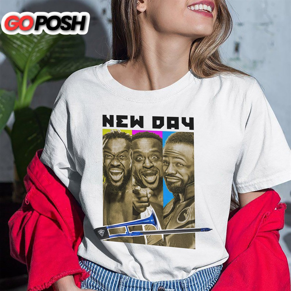 wwe-kofi-kingston-xavier-woods-big-e-new-day-t-shirt-e11df32j WWE Kofi Kingston Xavier Woods Big E New Day T Shirt