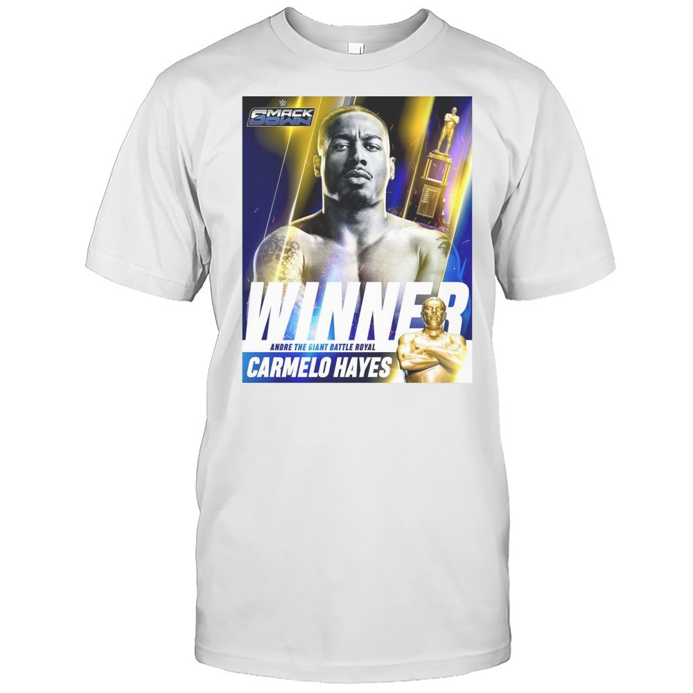 wwe-smackdown-carmelo-hayes-2025-andre-the-giant-battle-royal-winner-2025-poster-gqribdv9 Wwe Smackdown Carmelo Hayes 2025 Andre The Giant Battle Royal Winner 2025 Poster T-shirt