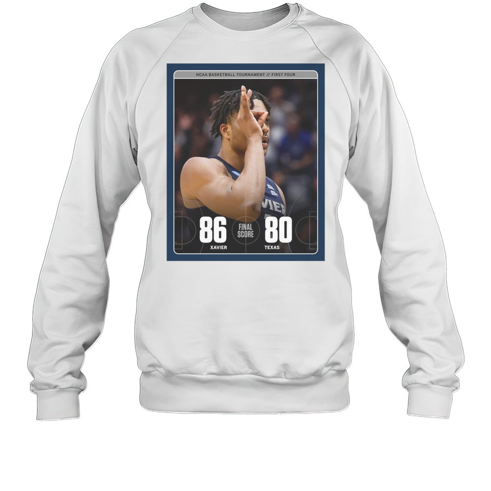 Xavier Musketeers Vs Texas Longhorns Final Score 86 80 NCAA Basketball Tournament Poster T-shirt