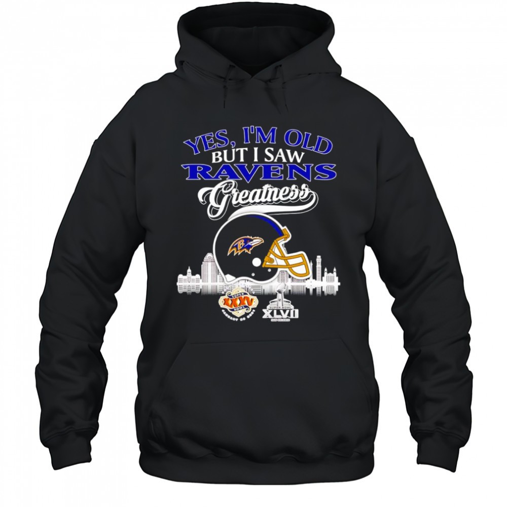 Yes Im old but I saw Baltimore Ravens greatness Super Bowl skyline helmet shirt