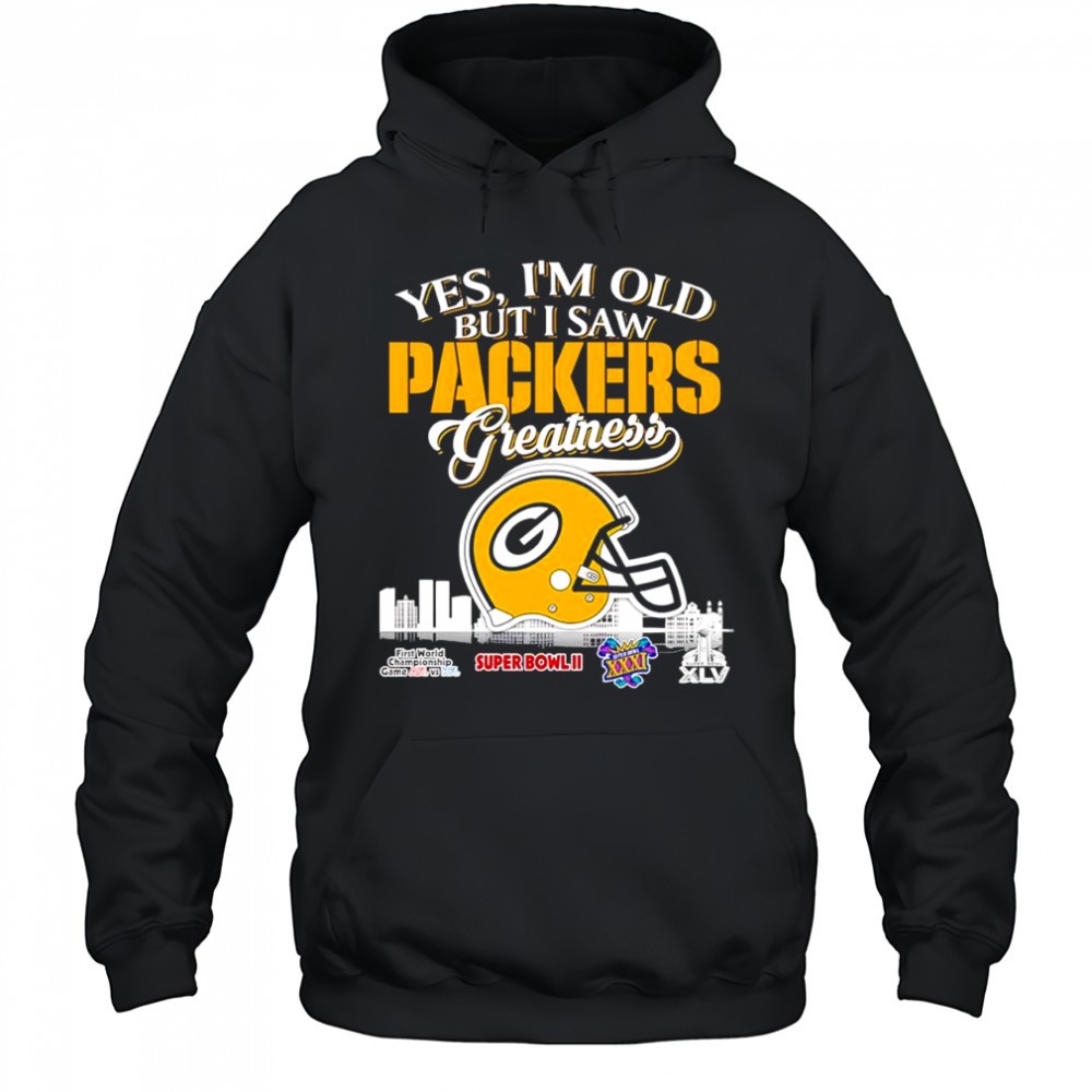 Yes im old but i saw Green Bay Packers Greatness logo shirt