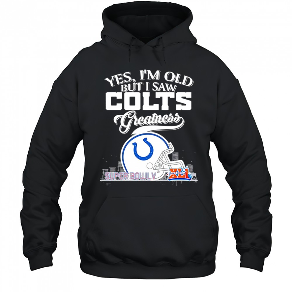 Yes im old but i saw Indianapolis Colts Greatness helmet logo shirt