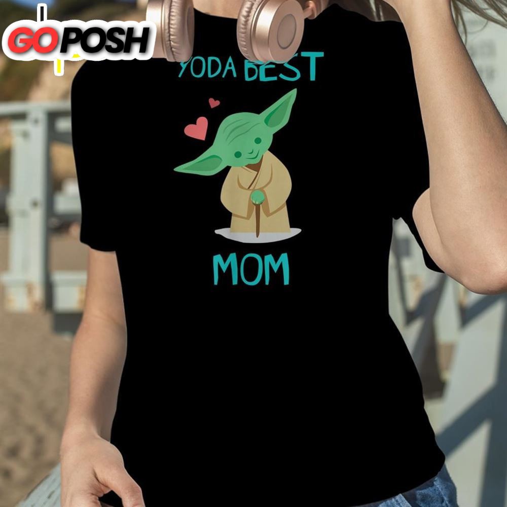 Yoda Best Mom Hearts Mothers Day T Shirt