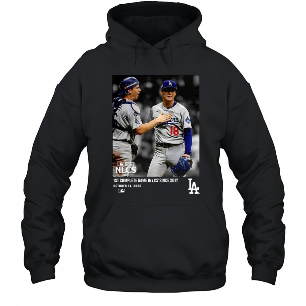 Yoshinobu Yamamoto Los Angeles Dodgers NLCS 1st complete game shirt
