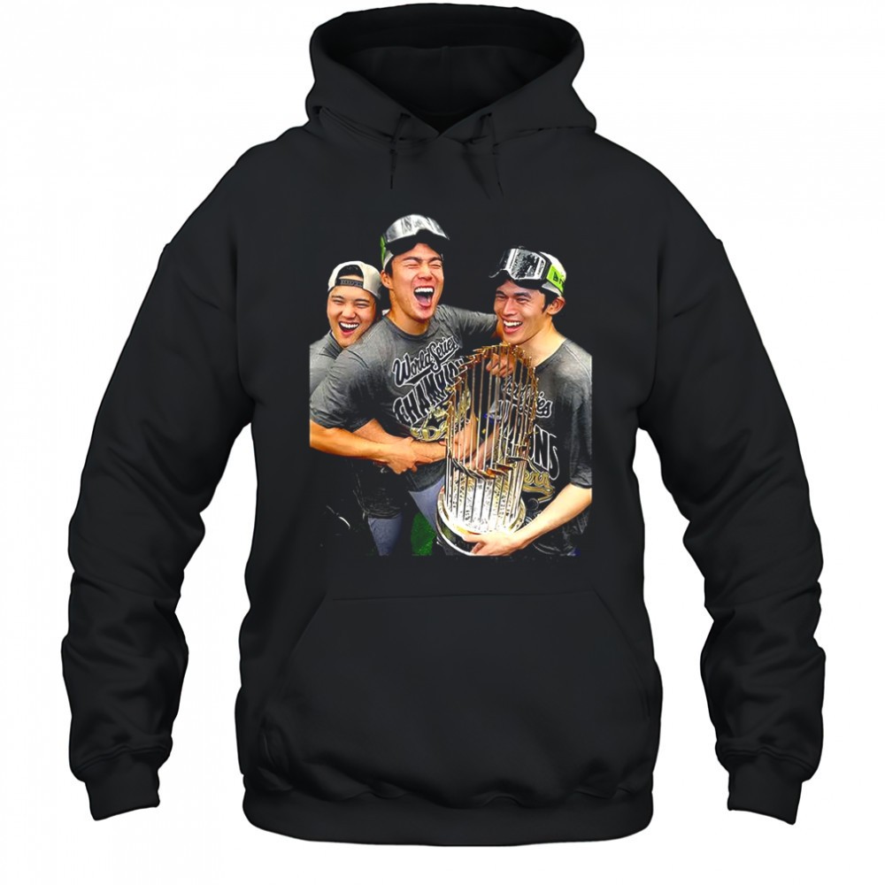 Yoshinobu Yamamoto Rōki Sasaki Shohei Ohtani World Series Champions 2025 celebration shirt