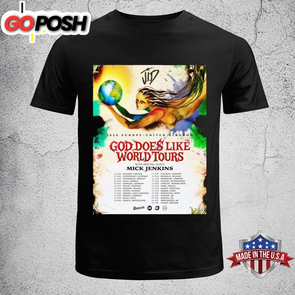 Young Nudy God Does Like Paradise Tour 2026 World Tour Europe And UK Unisex T-Shirt