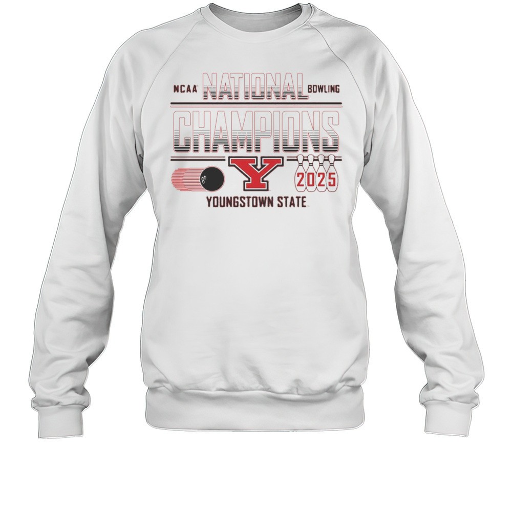 Youngstown State Penguins 2025 NCAA Bowling National Champions Win Jacksonville State Gamecocks T-shirt