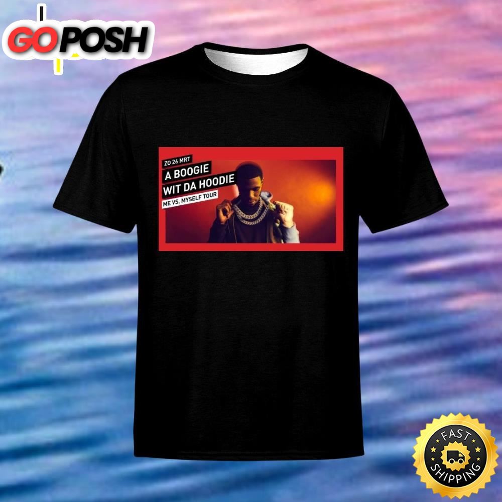 Z0 26MRT A Boogie Wit Da Hoodie Me vs. Myself Tour Black T-shirt