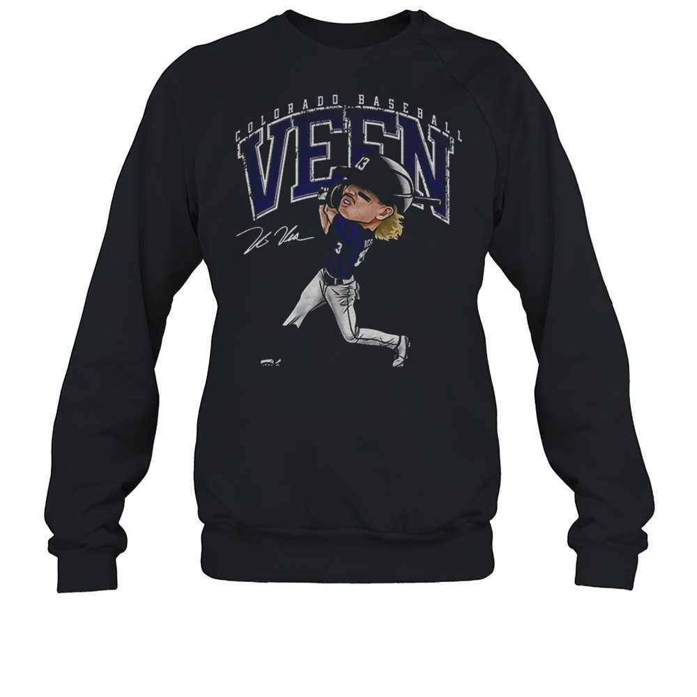 Zac Veen Colorado Rockies MLB Baseball Player Cartoon Shirt