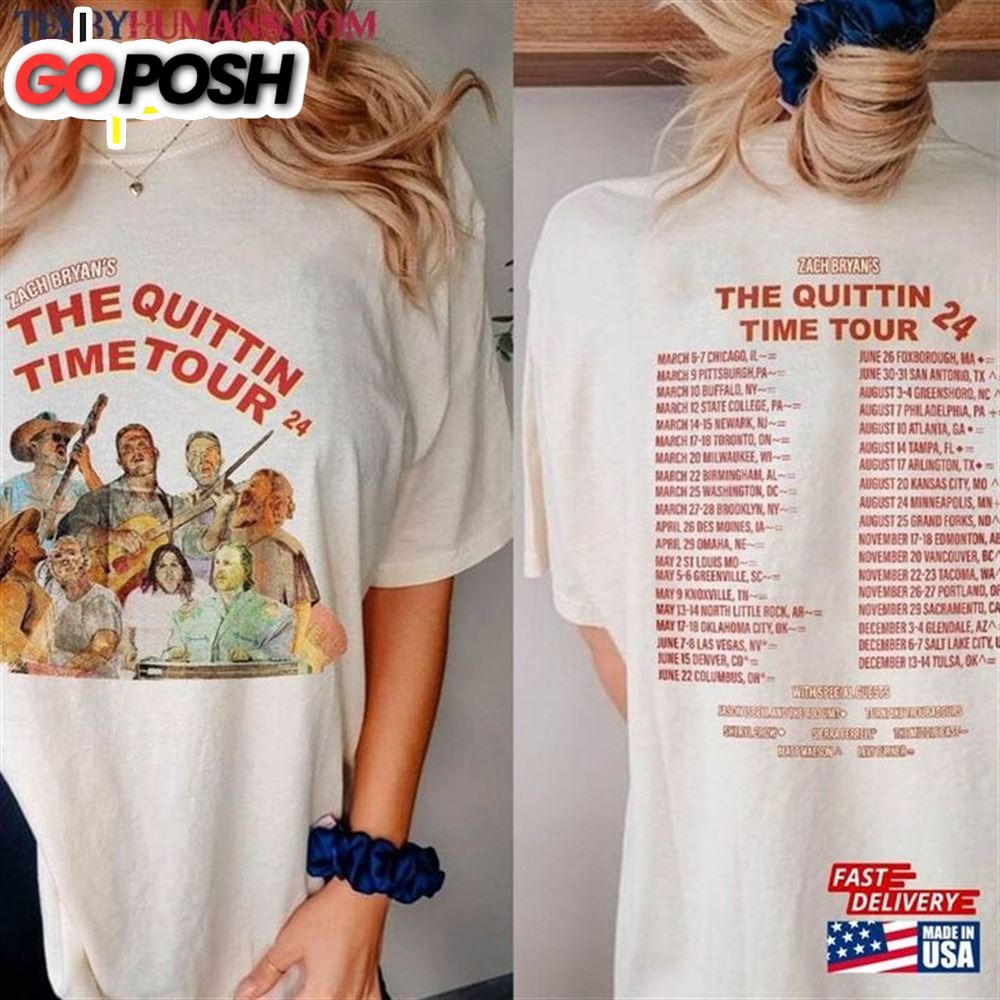 Zach Bryan Front And Back Printed Tour 2024 Shirt For Fan Concert 2023 Country Music Shirt
