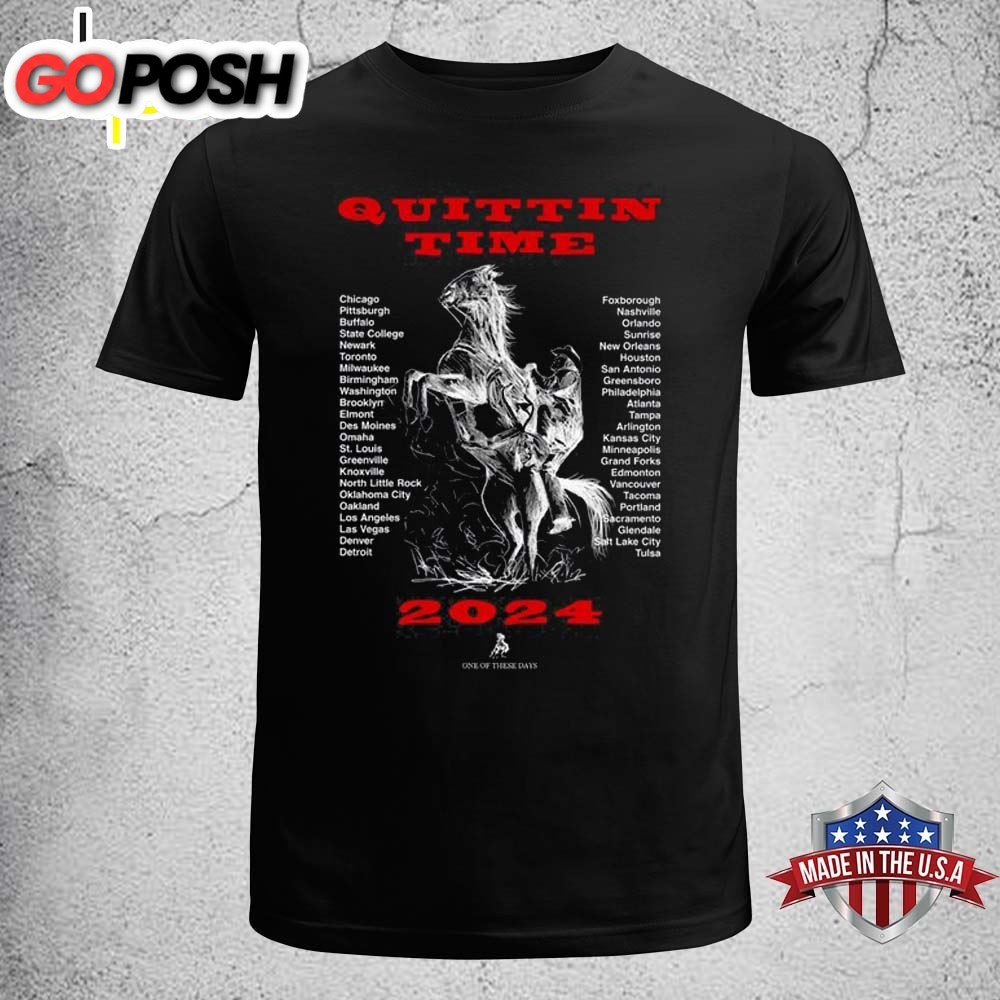 Zach Bryan Tour 2025 Zach Bryan The Quittin Time Tour 2025 T-shirt