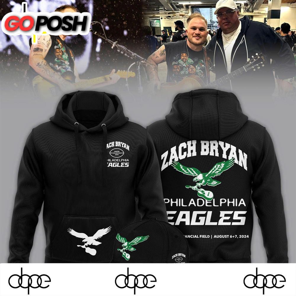 Zach Bryan x Eagles Black Hoodie Shirt