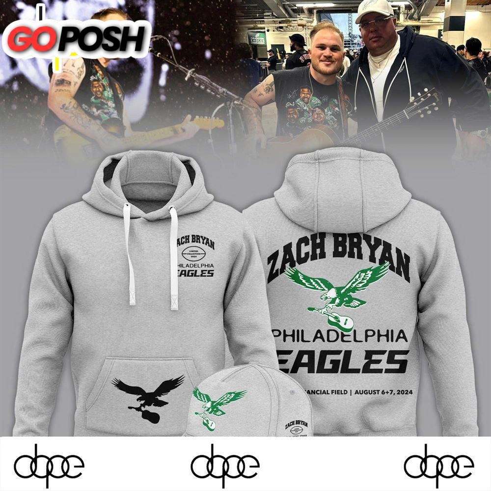 Zach Bryan x Eagles Black Hoodie Unisex