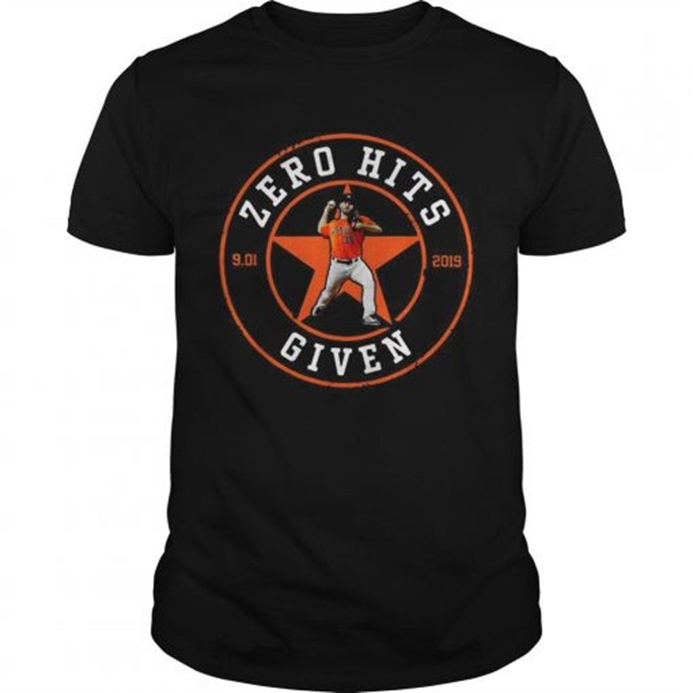 Zero Hits 9 01 2019 given Houston Astros shirt